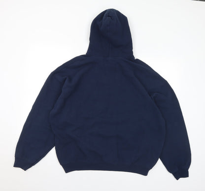 Preloved Gildan Womens Blue Cotton Pullover Hoodie Size XL - Beard - Back