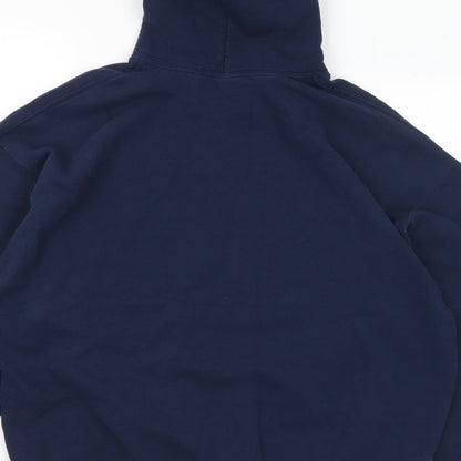 Preloved Gildan Womens Blue Cotton Pullover Hoodie Size XL - Beard - Label