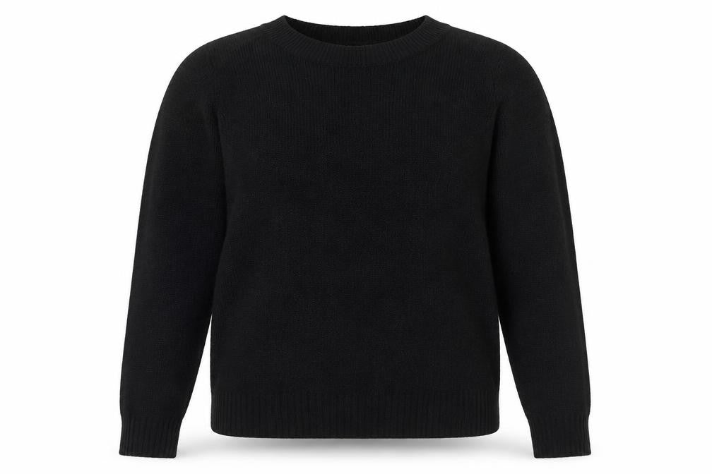 H&M Womens Black Round Neck Acrylic Pullover Jumper Size L
