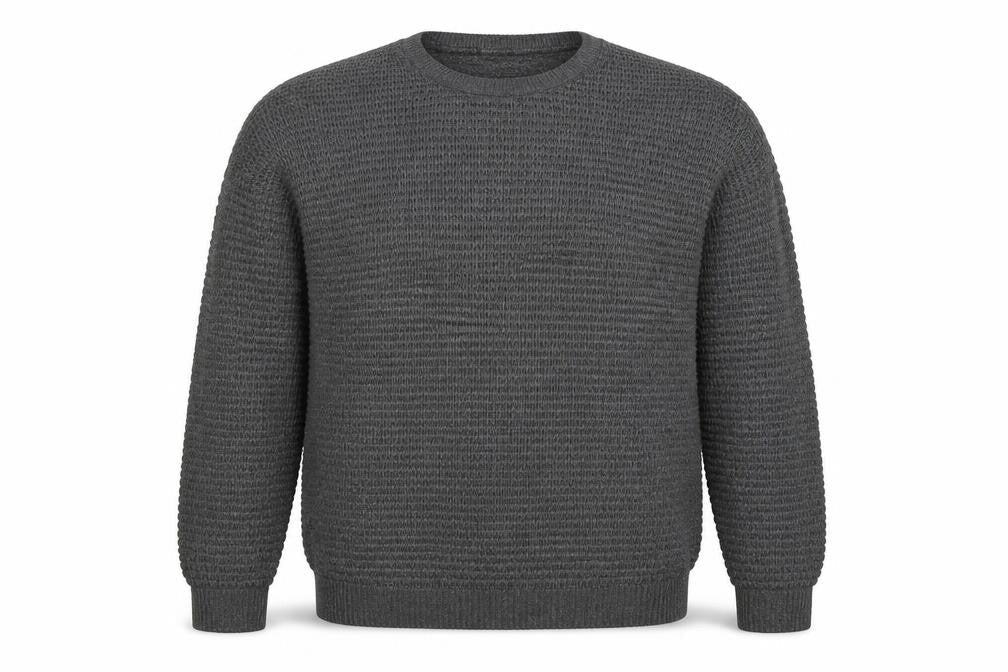 Topman Mens Grey Round Neck Cotton Pullover Jumper Size S