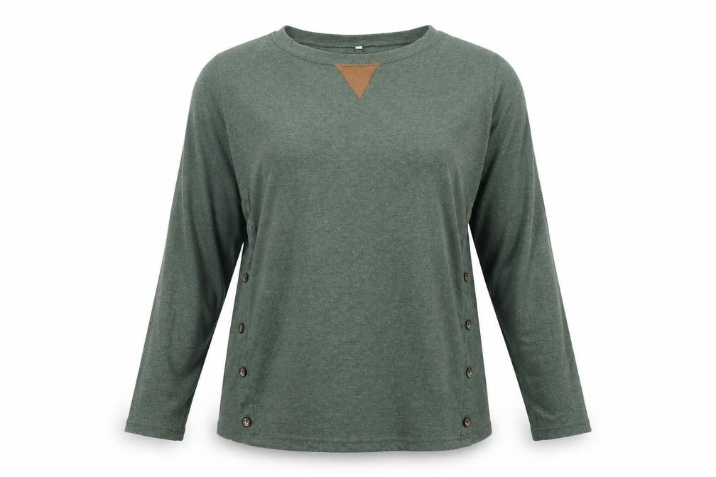 Preworn Womens Green Polyester Pullover Sweatshirt Size L