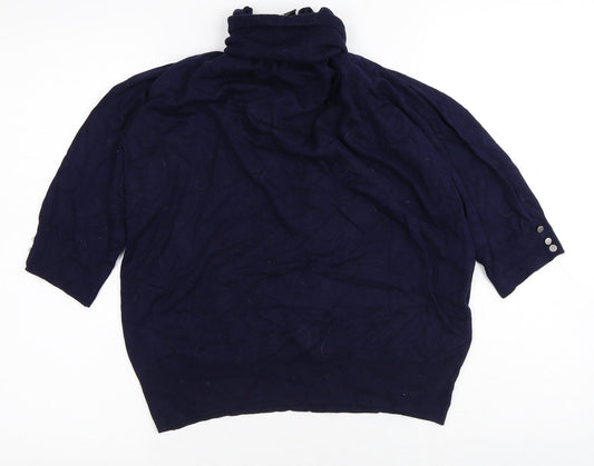 Wallis Womens Blue Viscose Pullover Sweatshirt Size 16