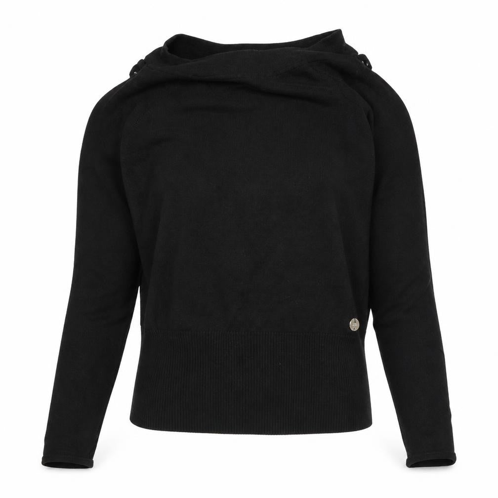 River Island Womens Black Viscose Pullover Sweatshirt Size 10