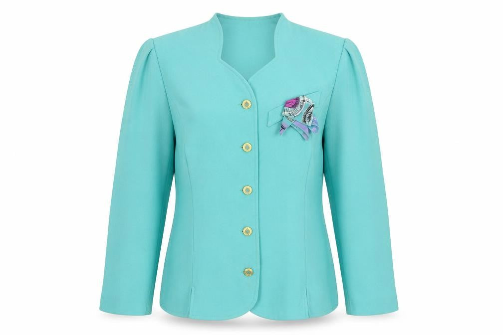 Godske Womens Blue Jacket Blazer Size 14 Button