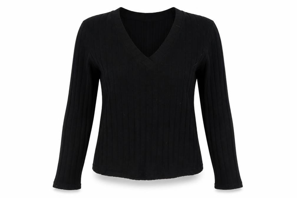 SheIn Womens Black Polyester Pullover Sweatshirt Size L Pullover