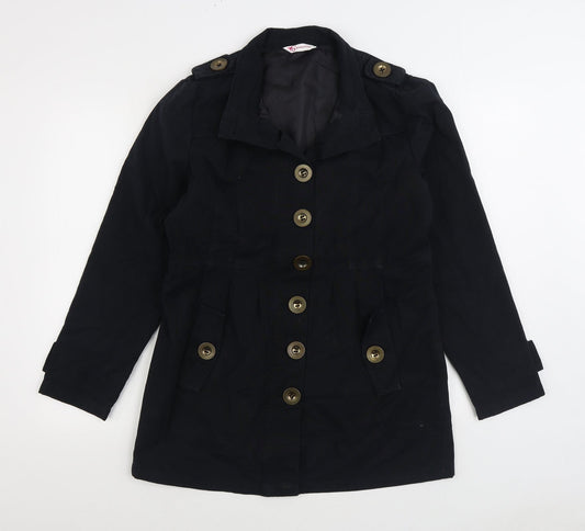 Glamorosa Womens Black Jacket Size 12 Button