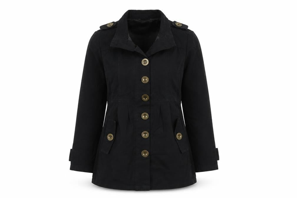 Glamorosa Womens Black Jacket Size 12 Button