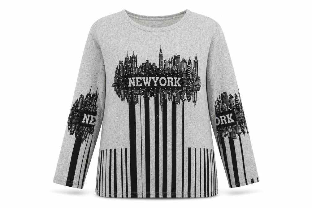 Koopo Womens Grey Boat Neck Polyester Pullover Jumper One Size