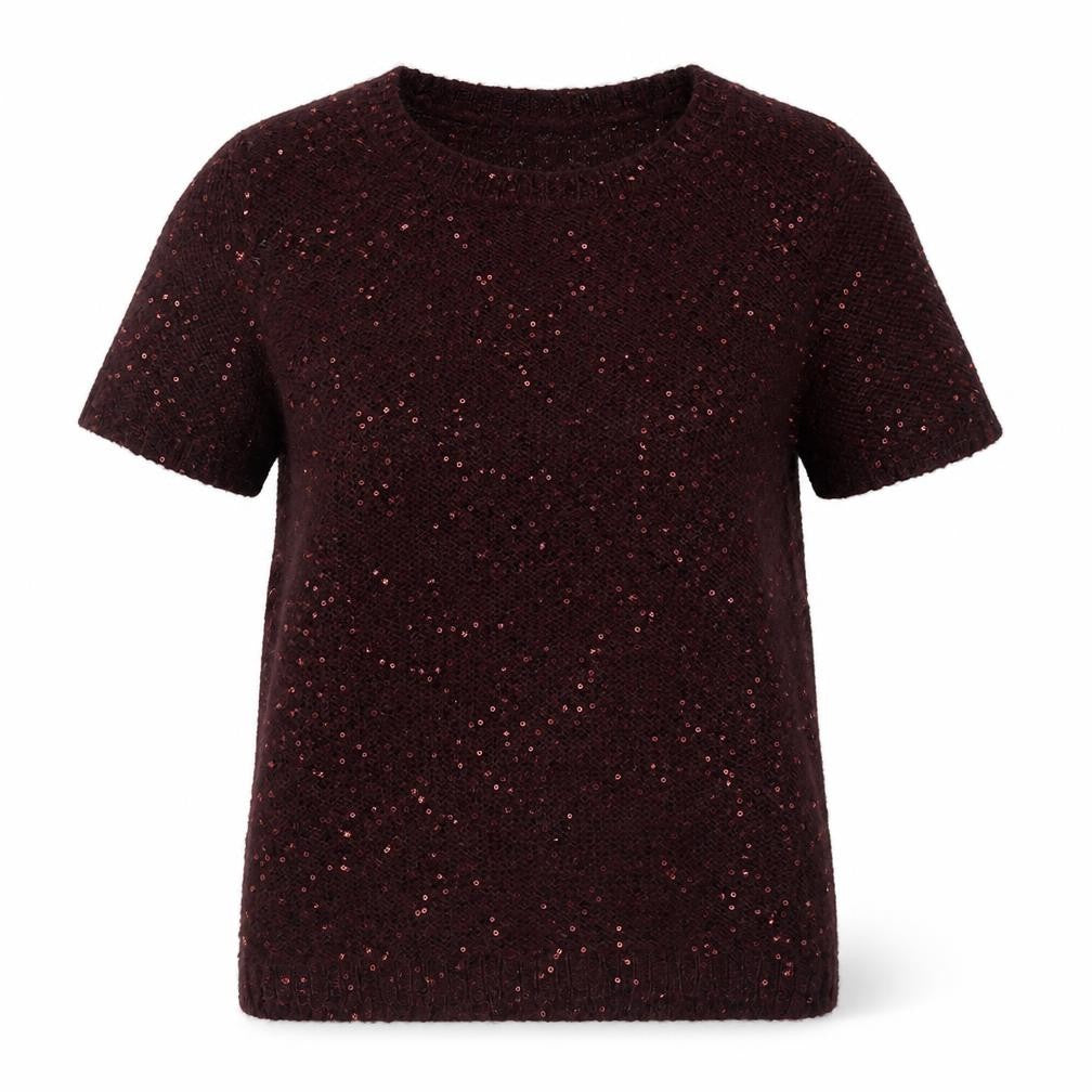 Marks & Spencer Womens Red Round Neck Polyester Pullover Jumper Size 8