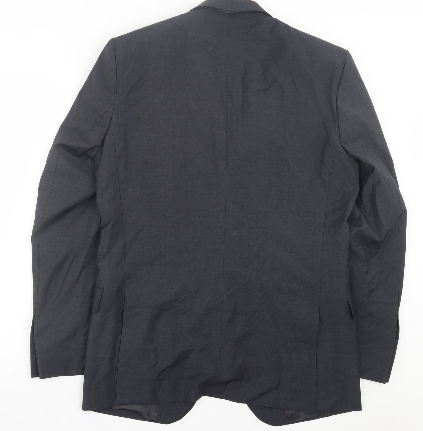 Santinelli Mens Grey Polyester Jacket Suit Jacket Size 34