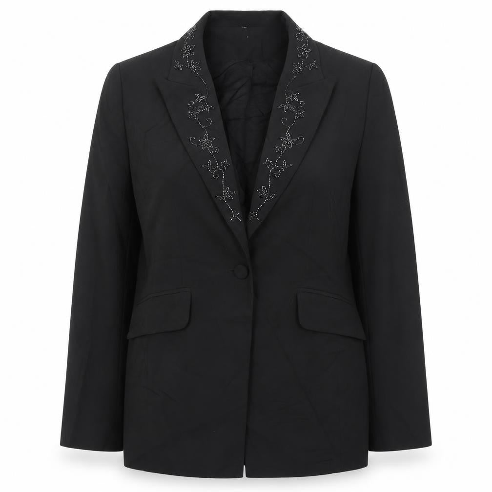 etan Womens Black Jacket Size 14