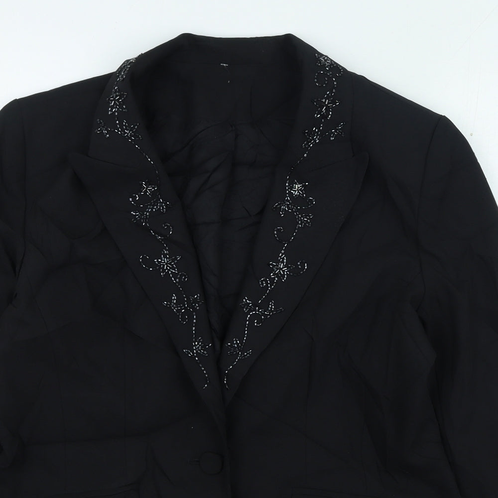 etan Womens Black Jacket Size 14