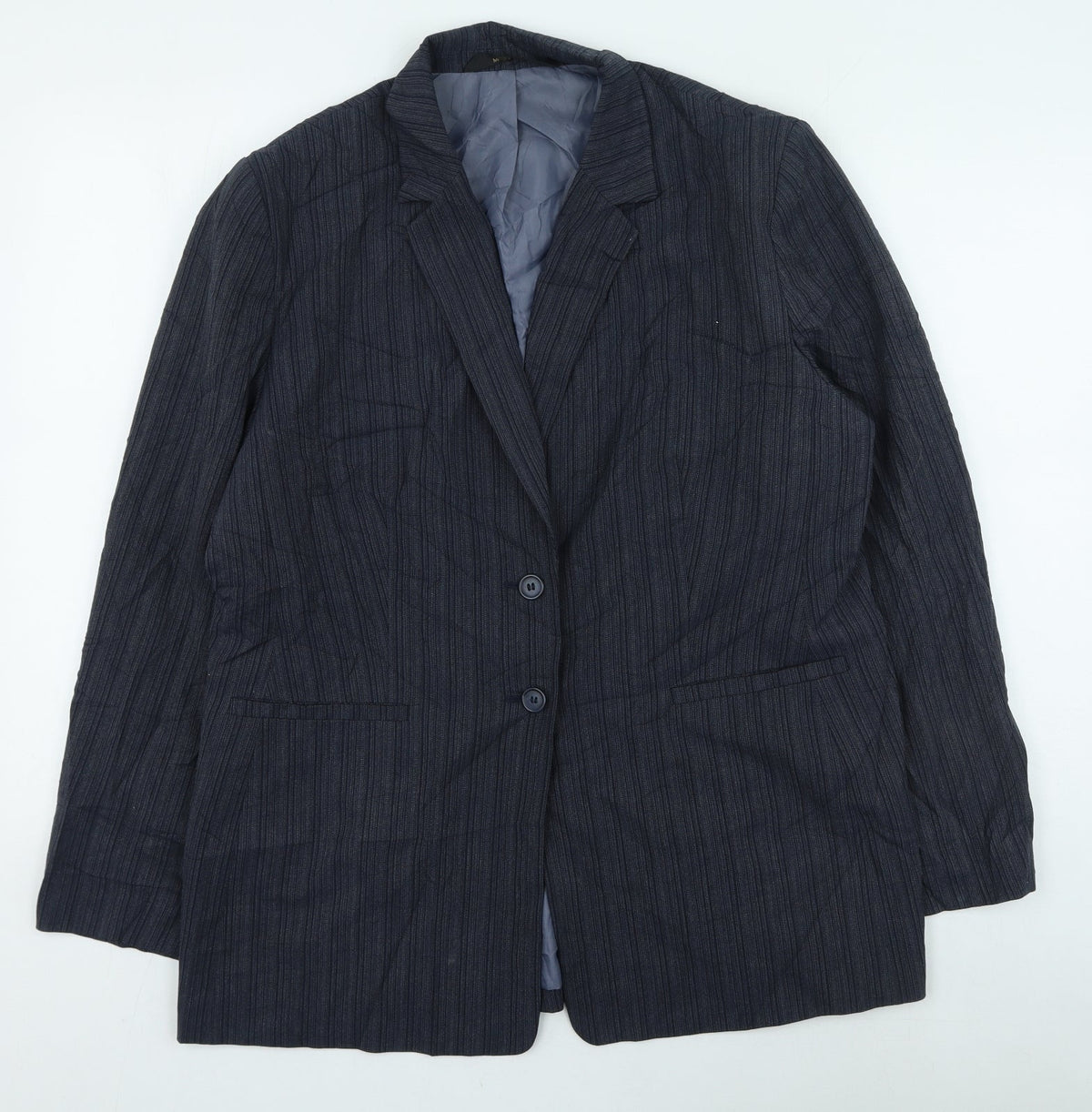Marks & Spencer Womens Grey Striped Jacket Size 18