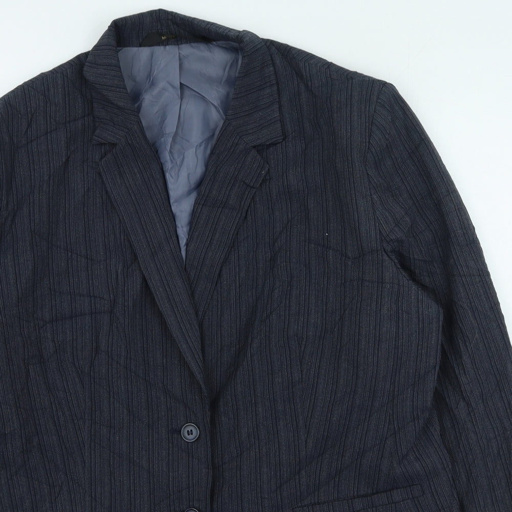 Marks & Spencer Womens Grey Striped Jacket Size 18