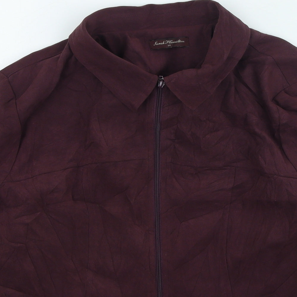Sarah Hamilton Womens Purple Jacket Size 14