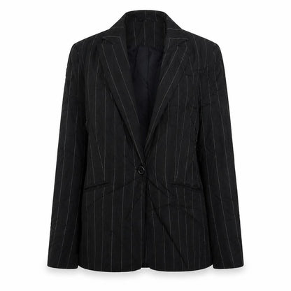 Warehouse Womens Black Striped Jacket Size 10