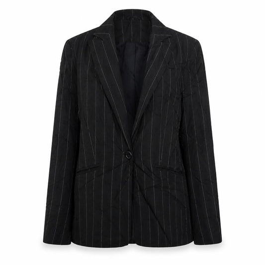 Warehouse Womens Black Striped Jacket Size 10