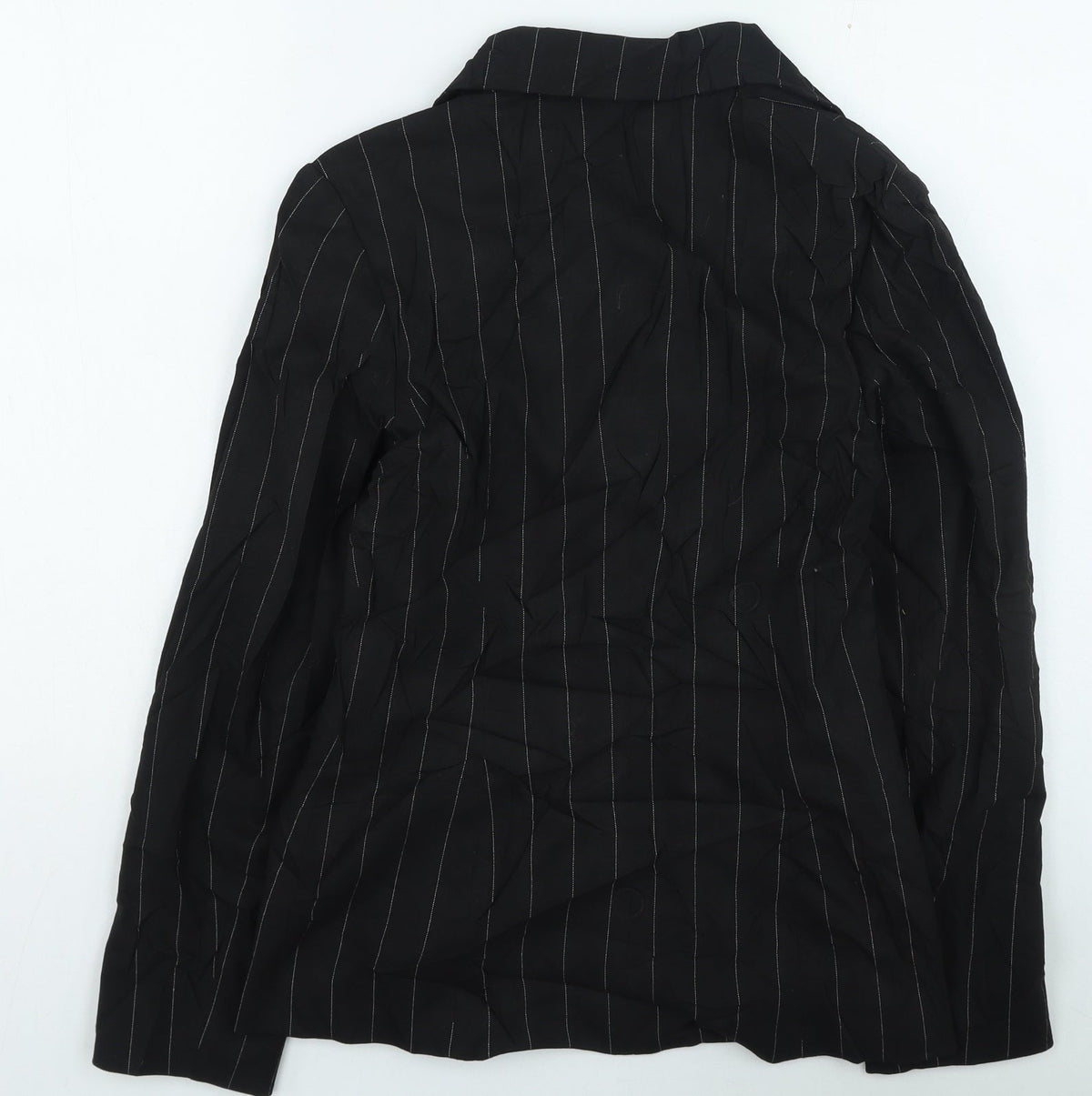 Warehouse Womens Black Striped Jacket Size 10