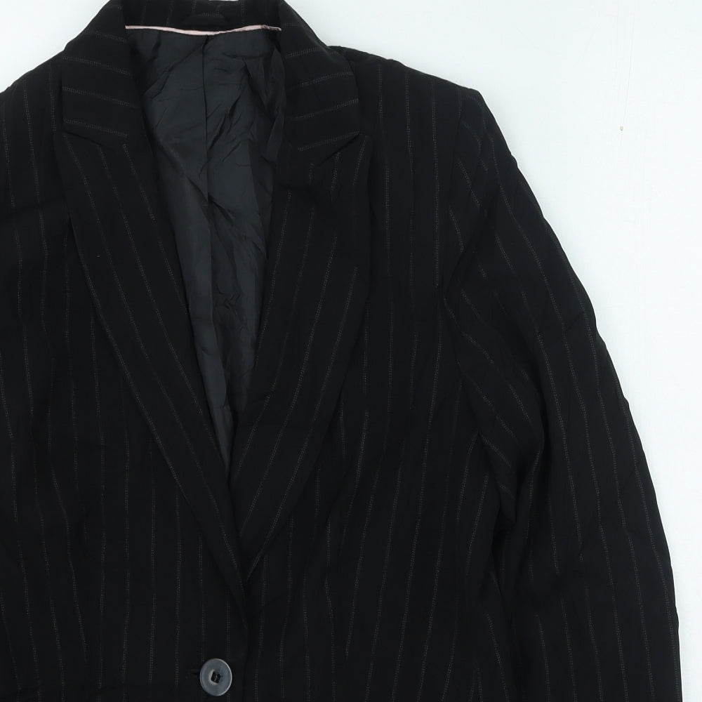 Dorothy Perkins Womens Black Striped Jacket Size 12