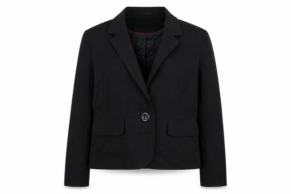 Essential style Womens Black Striped Jacket Size 14