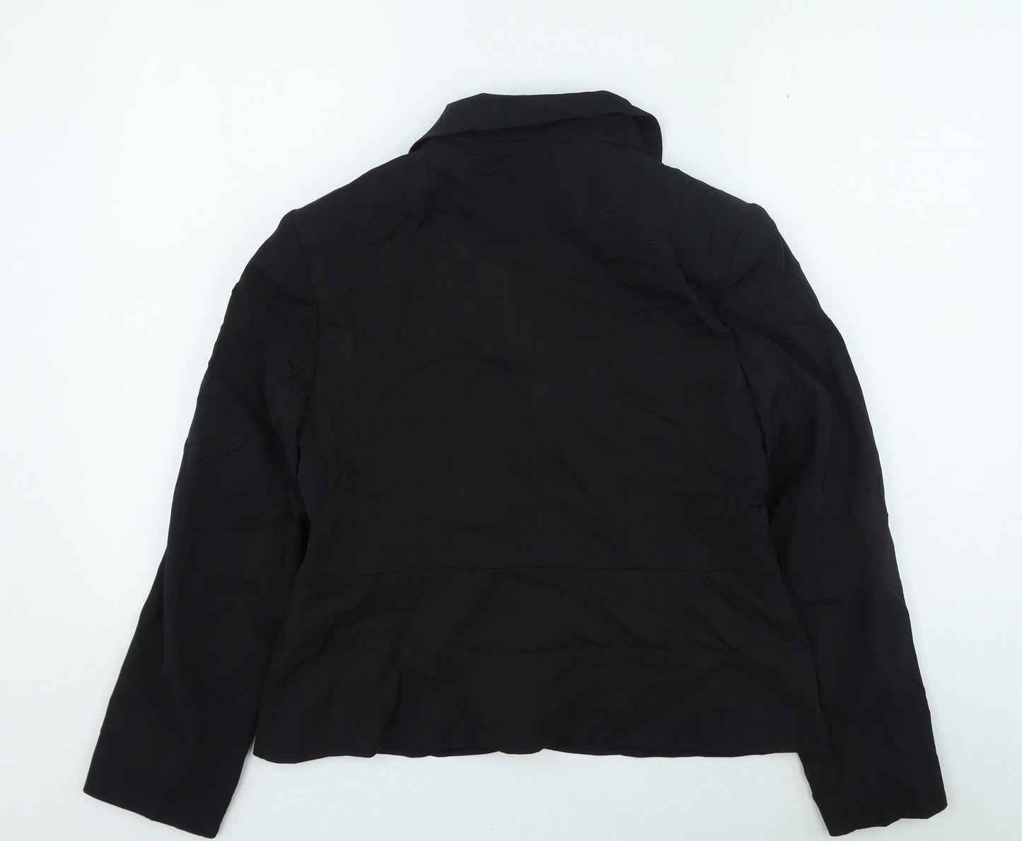 Essential style Womens Black Striped Jacket Size 14