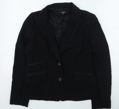 ALFAVI Womens Black Striped Jacket Size 6