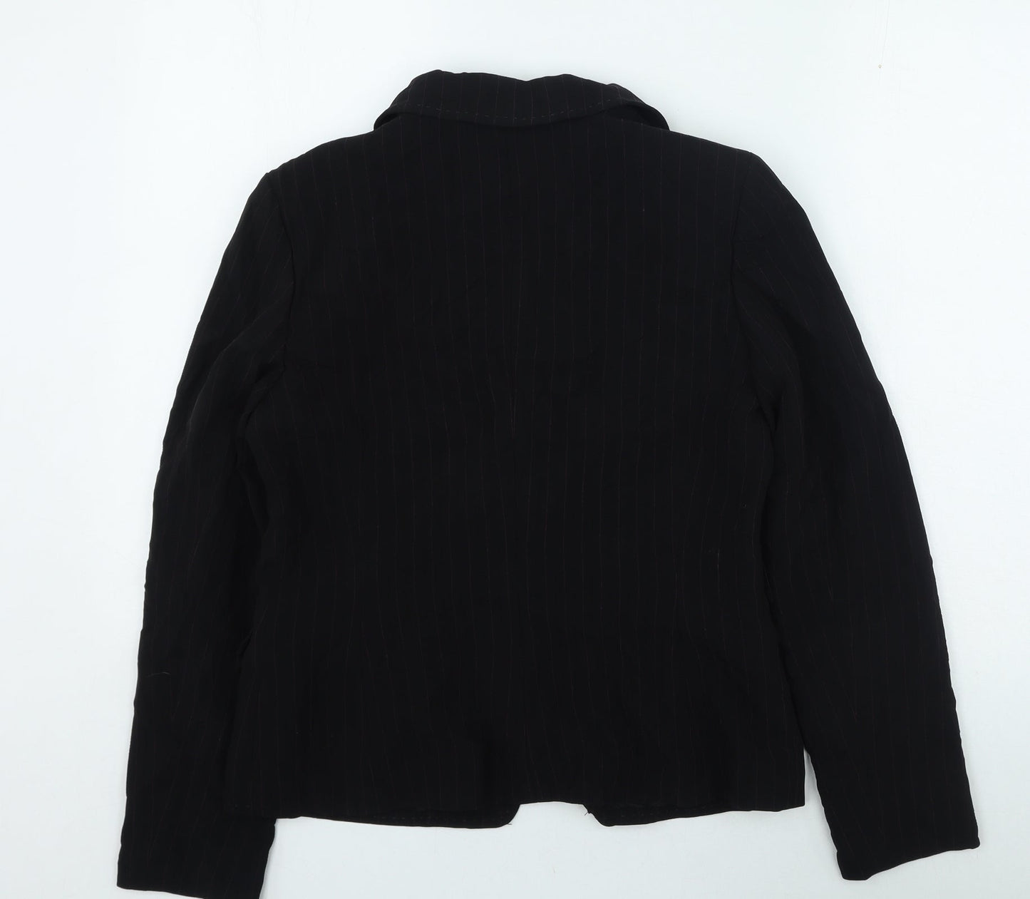 ALFAVI Womens Black Striped Jacket Size 6