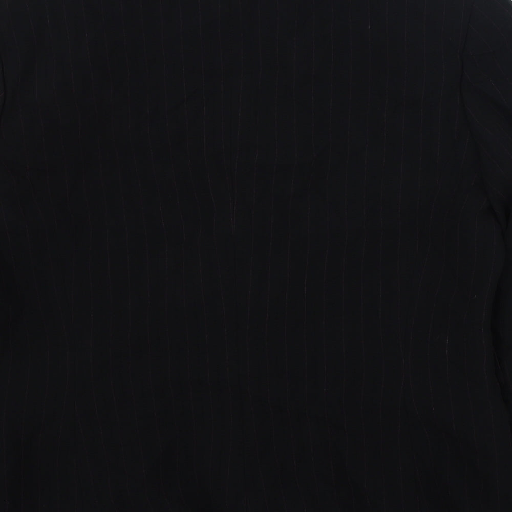 ALFAVI Womens Black Striped Jacket Size 6