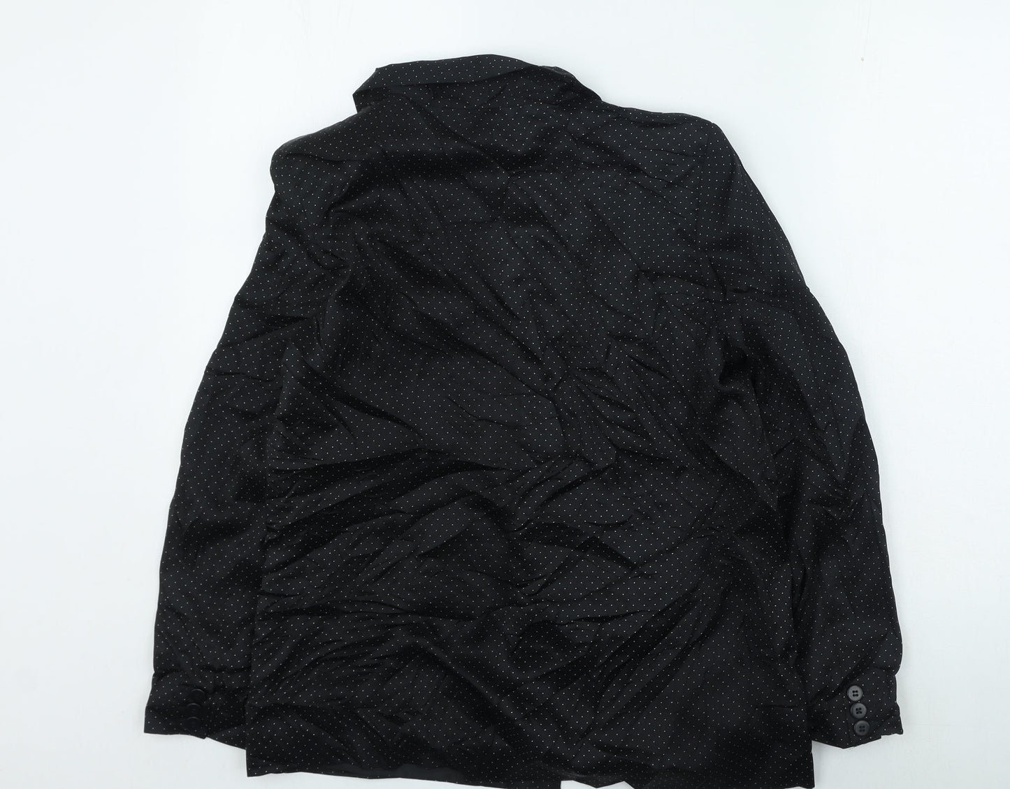 Topshop Womens Black Polka Dot Jacket Size 10