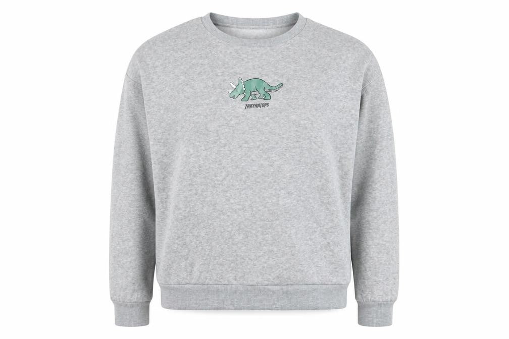 SheIn Womens Grey Polyester Pullover Sweatshirt Size M