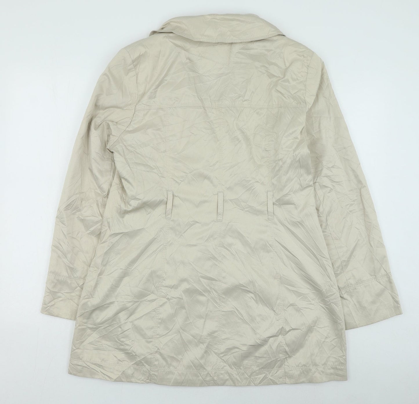 BHS Womens Beige Trench Coat Coat Size 12