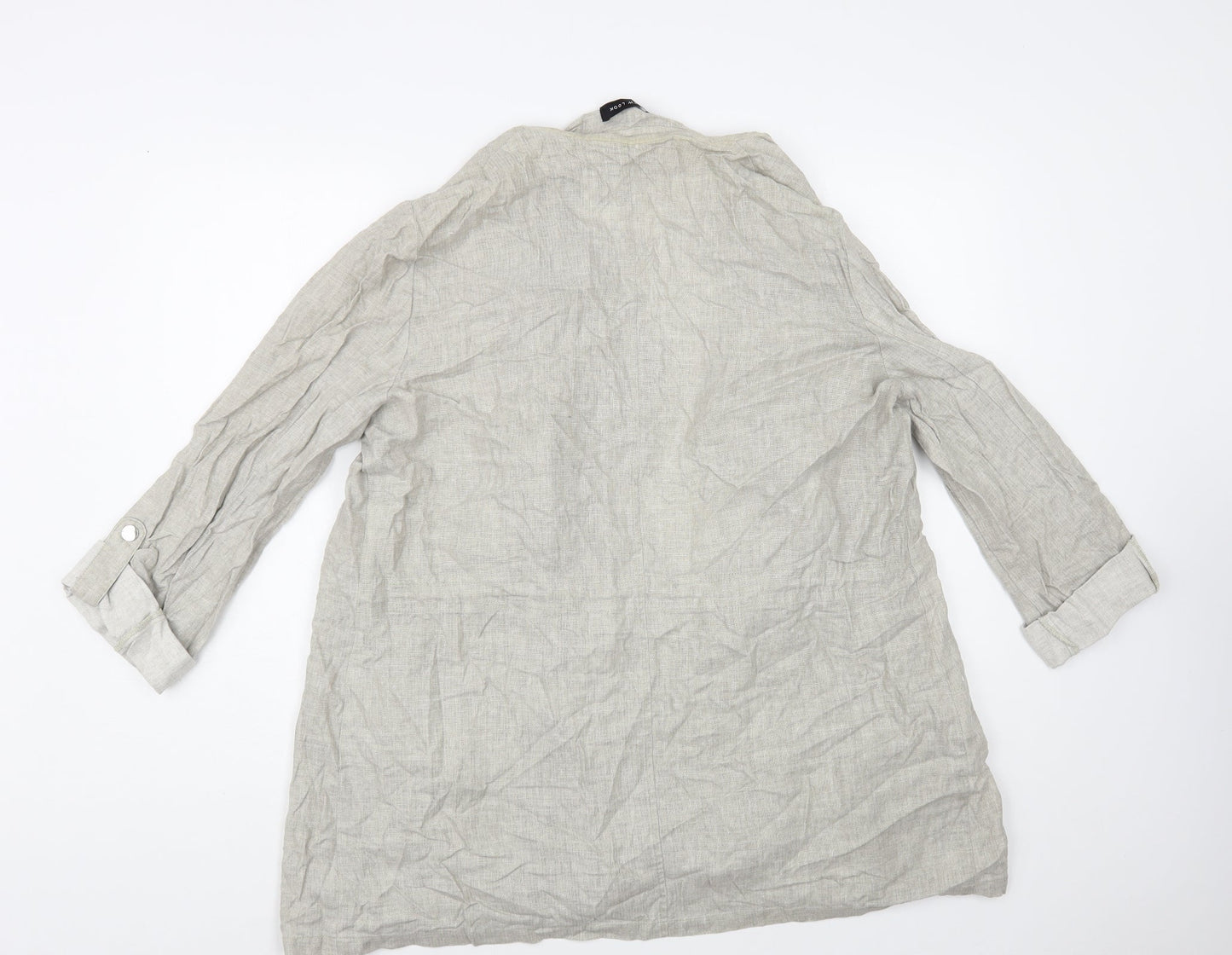 New Look Womens Grey Jacket Blazer Size 14 Drawstring