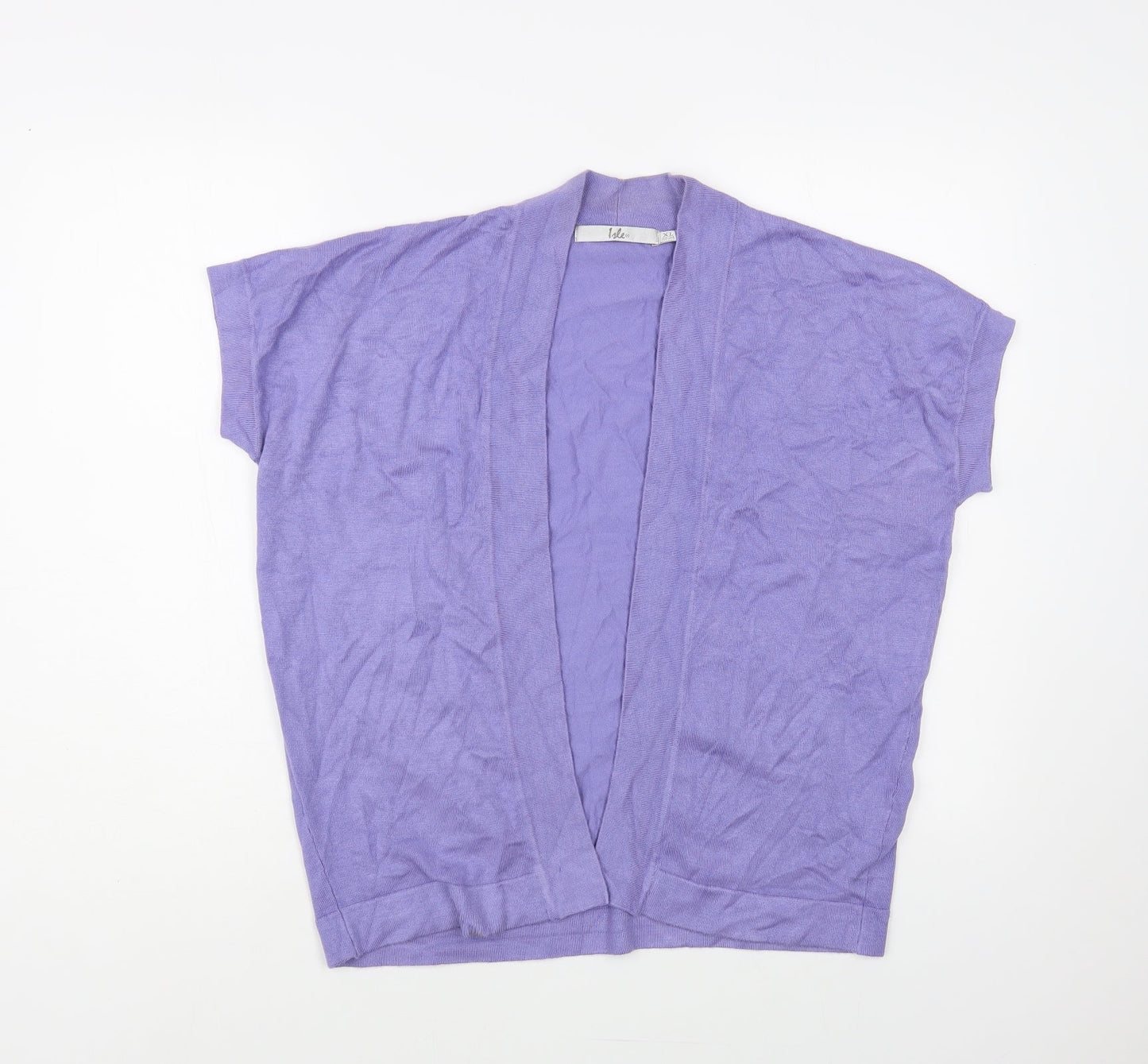 Isle Womens Purple V-Neck Viscose Vest Jumper Size 22