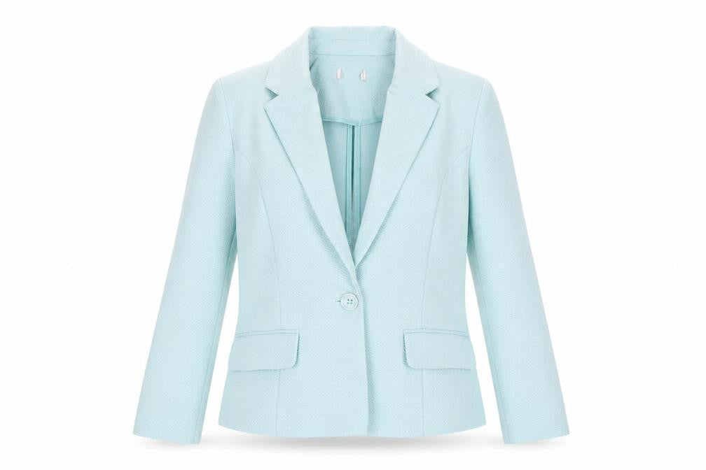 Preworn Womens Green Polyester Jacket Suit Jacket Size 10