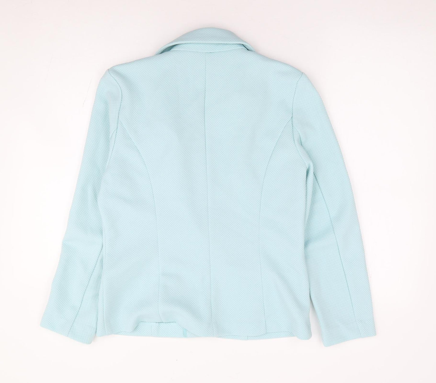 Preworn Womens Green Polyester Jacket Suit Jacket Size 10