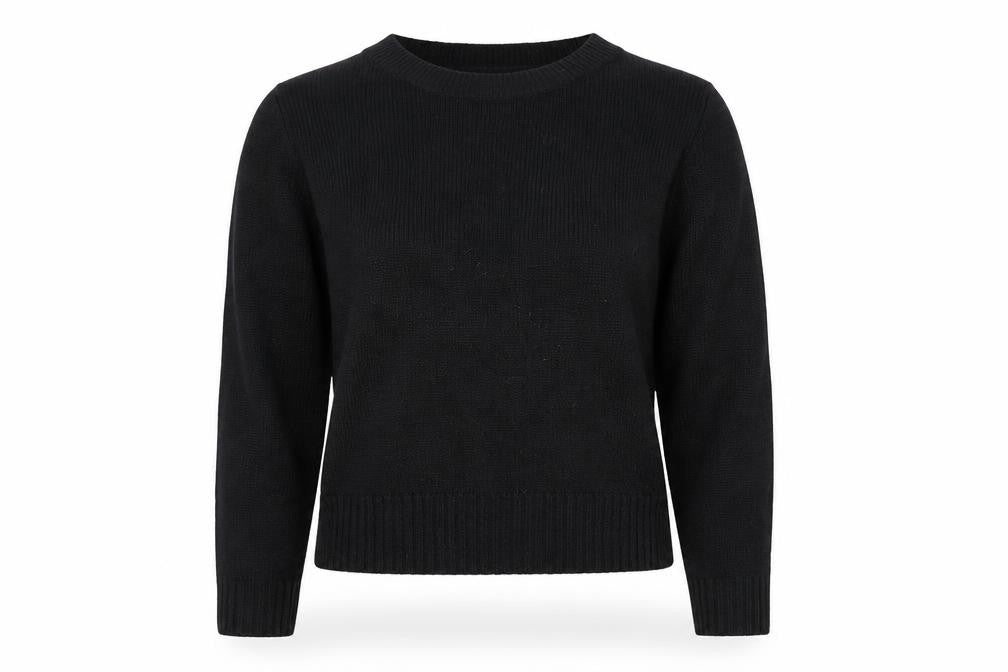 H&M Womens Black Round Neck Acrylic Pullover Jumper Size M
