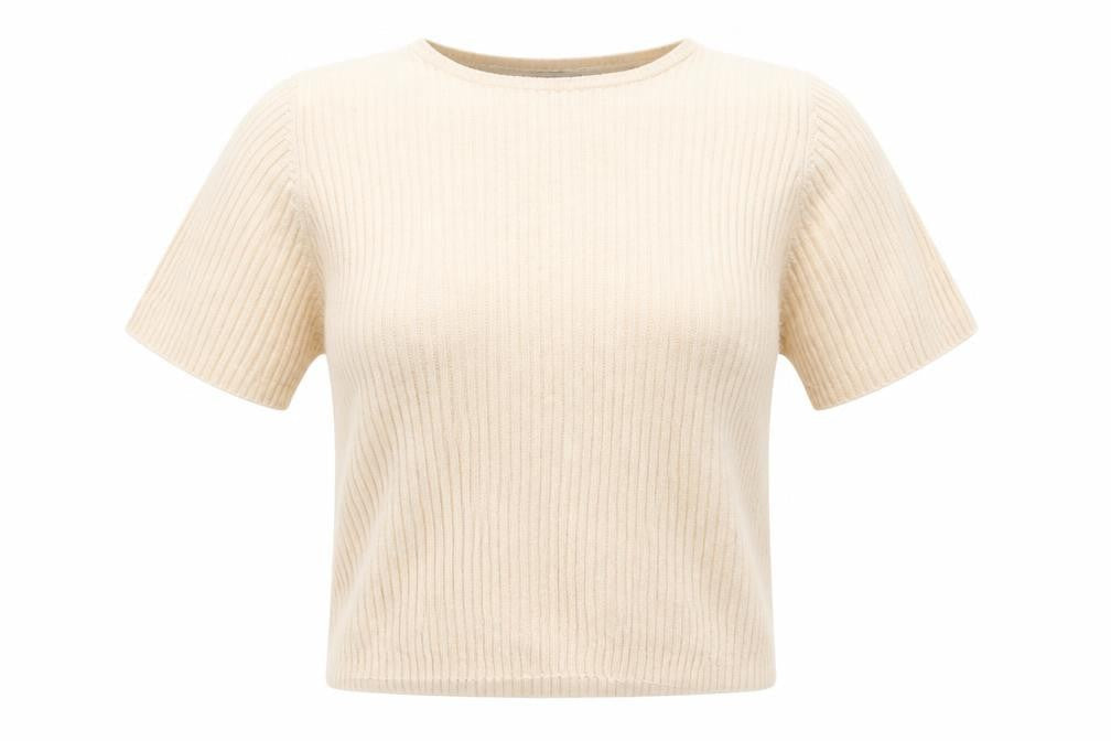 Marks & Spencer Womens Beige Crew Neck Polyester Pullover Jumper Size S