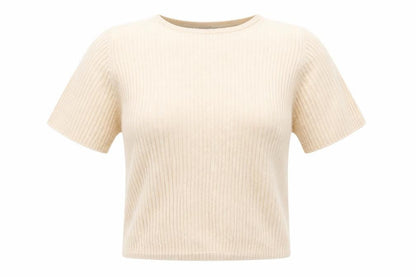 Marks & Spencer Womens Beige Crew Neck Polyester Pullover Jumper Size S