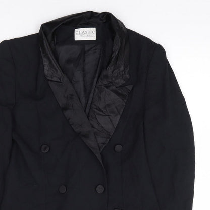 Classics Woman Womens Black Polyester Jacket Suit Jacket Size 12