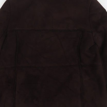 Minuet Womens Brown Overcoat Coat Size 12