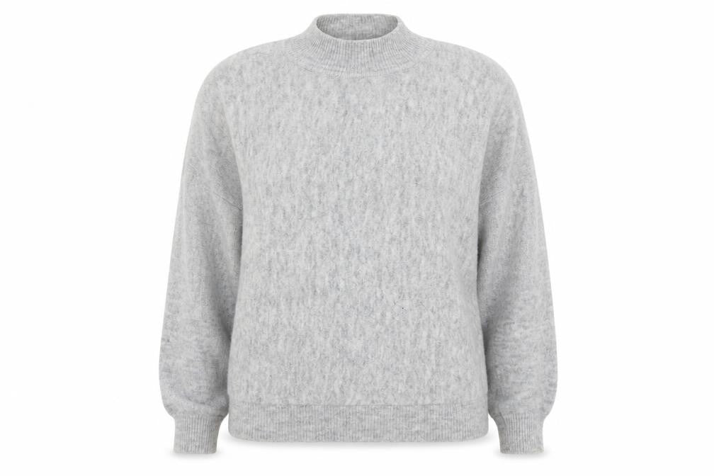 Primark Womens Grey High Neck Acrylic Pullover Jumper Size 14