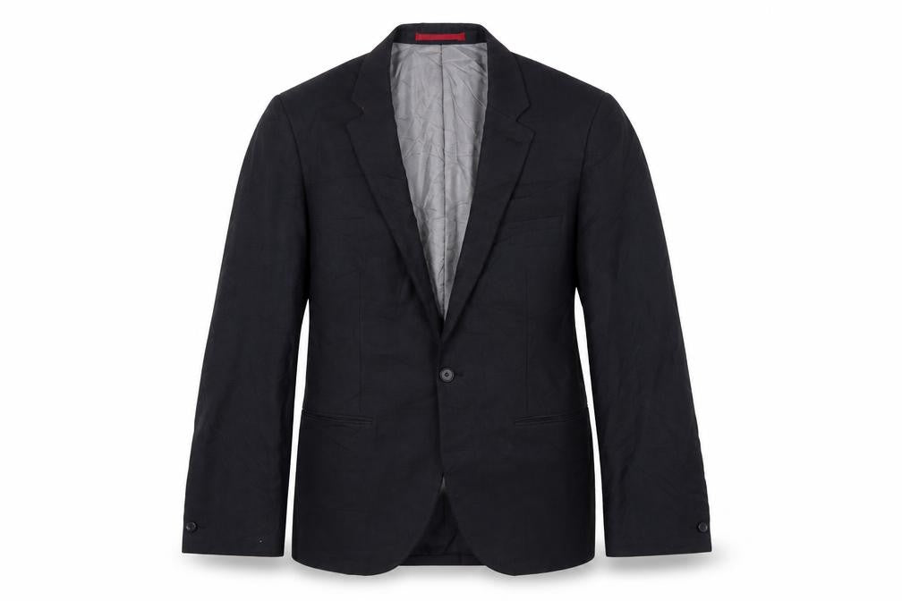 Ventuno 21 Mens Black Striped Polyester Jacket Suit Jacket Size 38