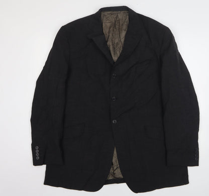 Impressions Mens Grey Wool Jacket Suit Jacket Size 40
