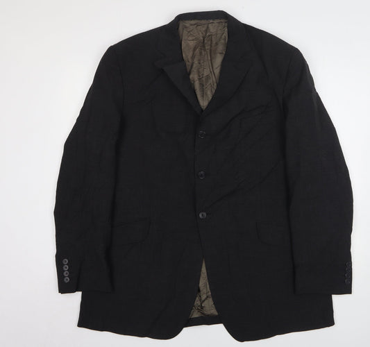 Impressions Mens Grey Wool Jacket Suit Jacket Size 40