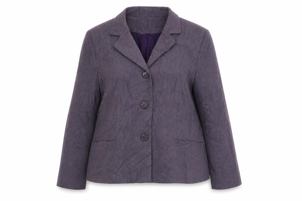 EWM Womens Purple Polyester Jacket Suit Jacket Size 16