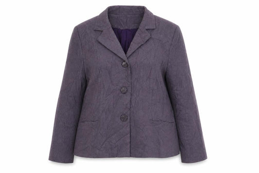 EWM Womens Purple Polyester Jacket Suit Jacket Size 16