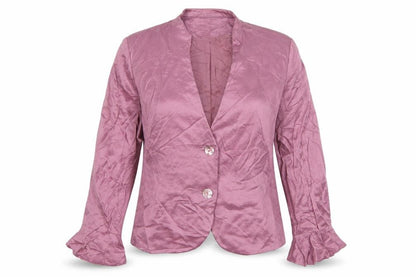County Casuals Womens Pink Cupro Jacket Blazer Size 14