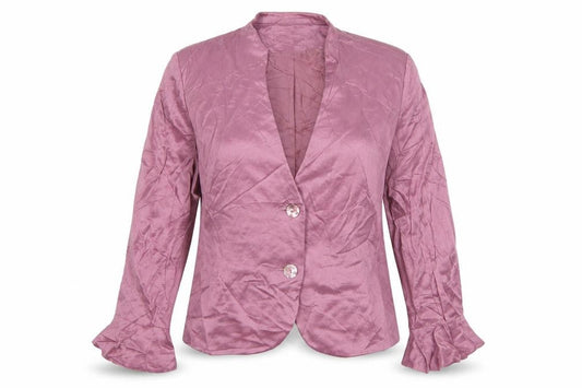County Casuals Womens Pink Cupro Jacket Blazer Size 14