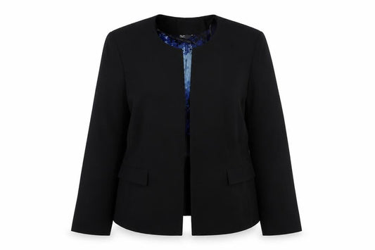 F&F Womens Black Polyester Jacket Blazer Size 16