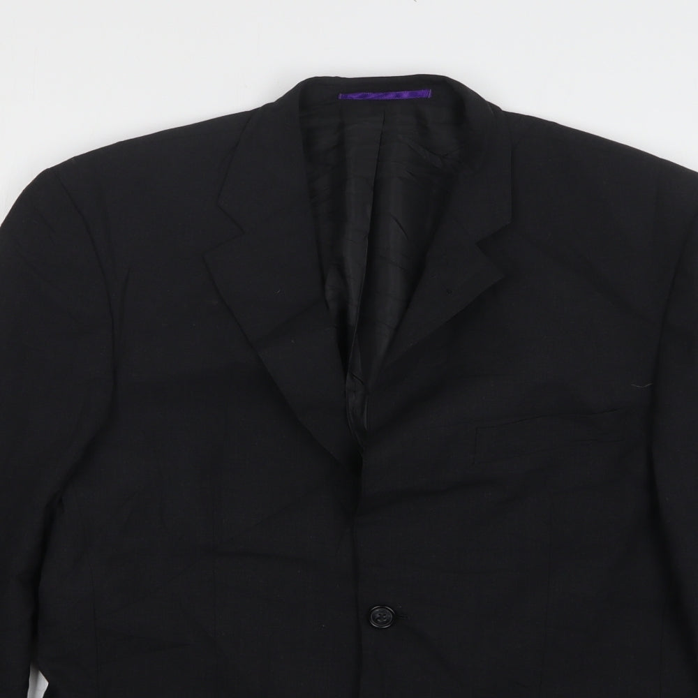 Taylor & Wright Mens Black Wool Jacket Suit Jacket Size 38